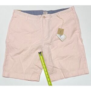 Faherty Mens All Day Shorts Light Pink Garment Dyed Linen Blend Size 36 NEW